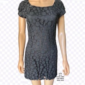 LETTE USA BLACK LACE DRESS SZ S